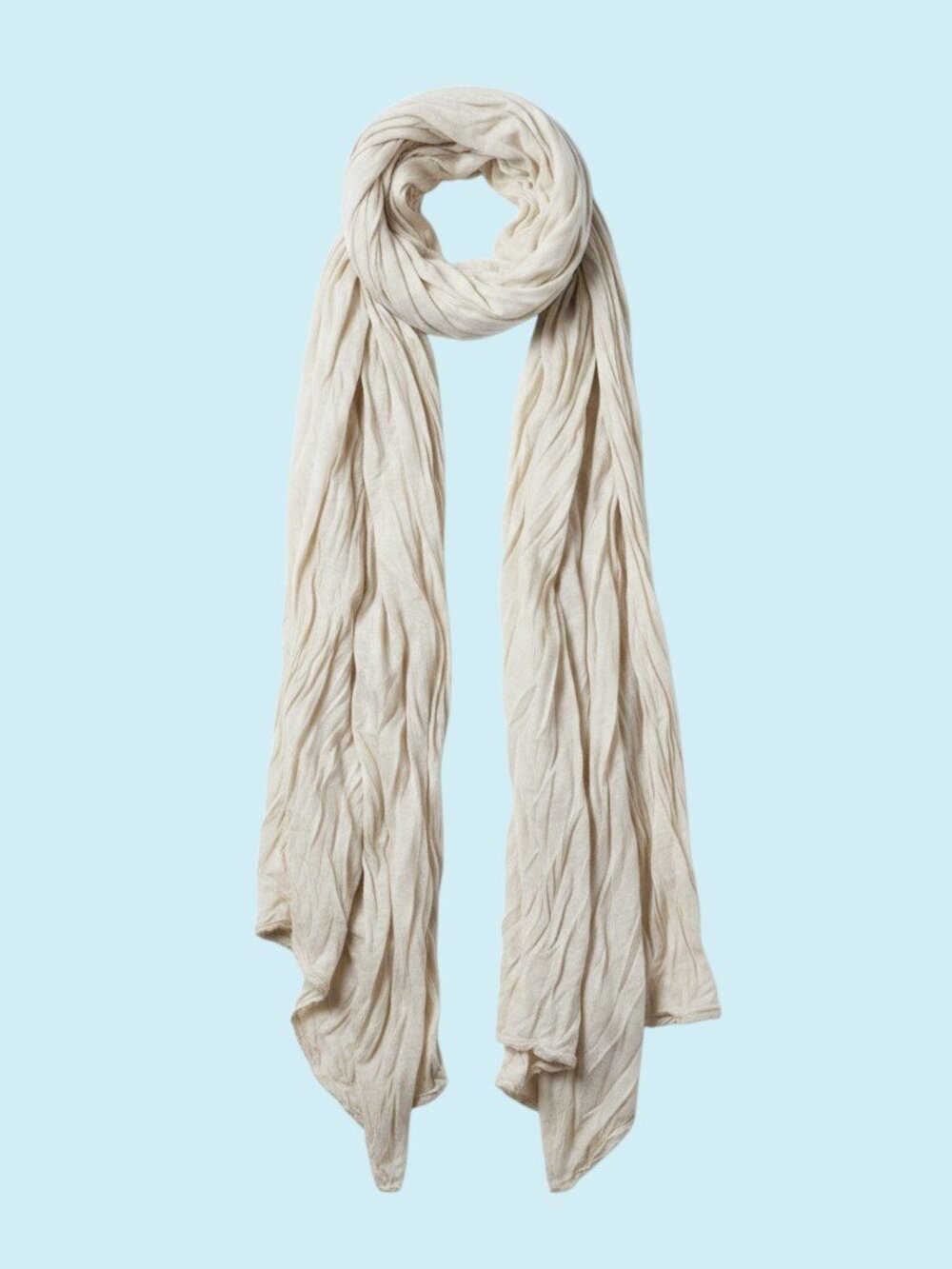 Frank & Eileen Aude Travel Scarf Vintage White Luxe Jersey Oversized Ultra Soft - Picture 4 of 10